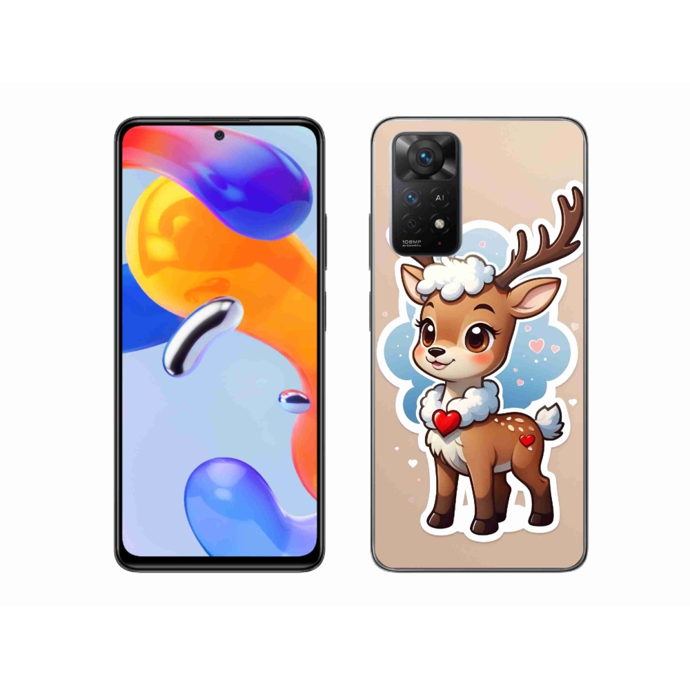 Gél borítás mmCase a Xiaomi Redmi Note 11 Pro 4G/5G számára - rajzfilm rénszarvas