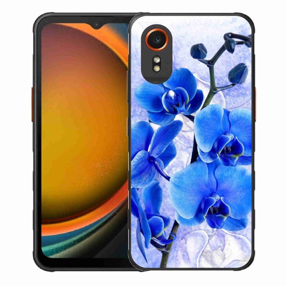 Gél védőhuzat mmCase Samsung Galaxy Xcover 7 - kék virágok