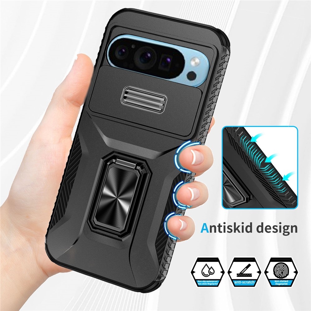 Tartós fedél a Google Pixel 10 Pro/9 Pro/9 készülékhez - fekete