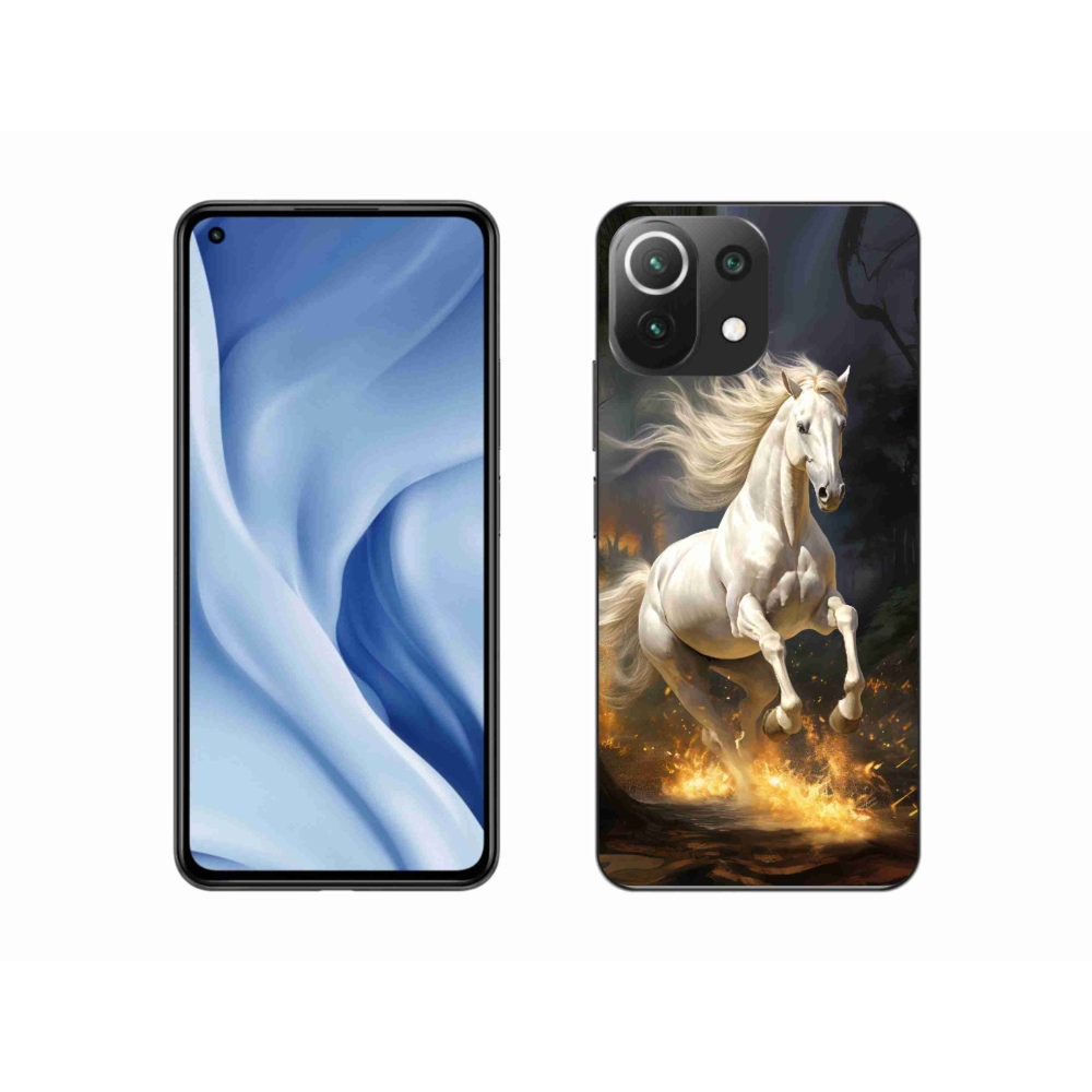 Gél borítás mmCase a Xiaomi Mi 11 Lite 4G/5G-hez - fehér ló 2
