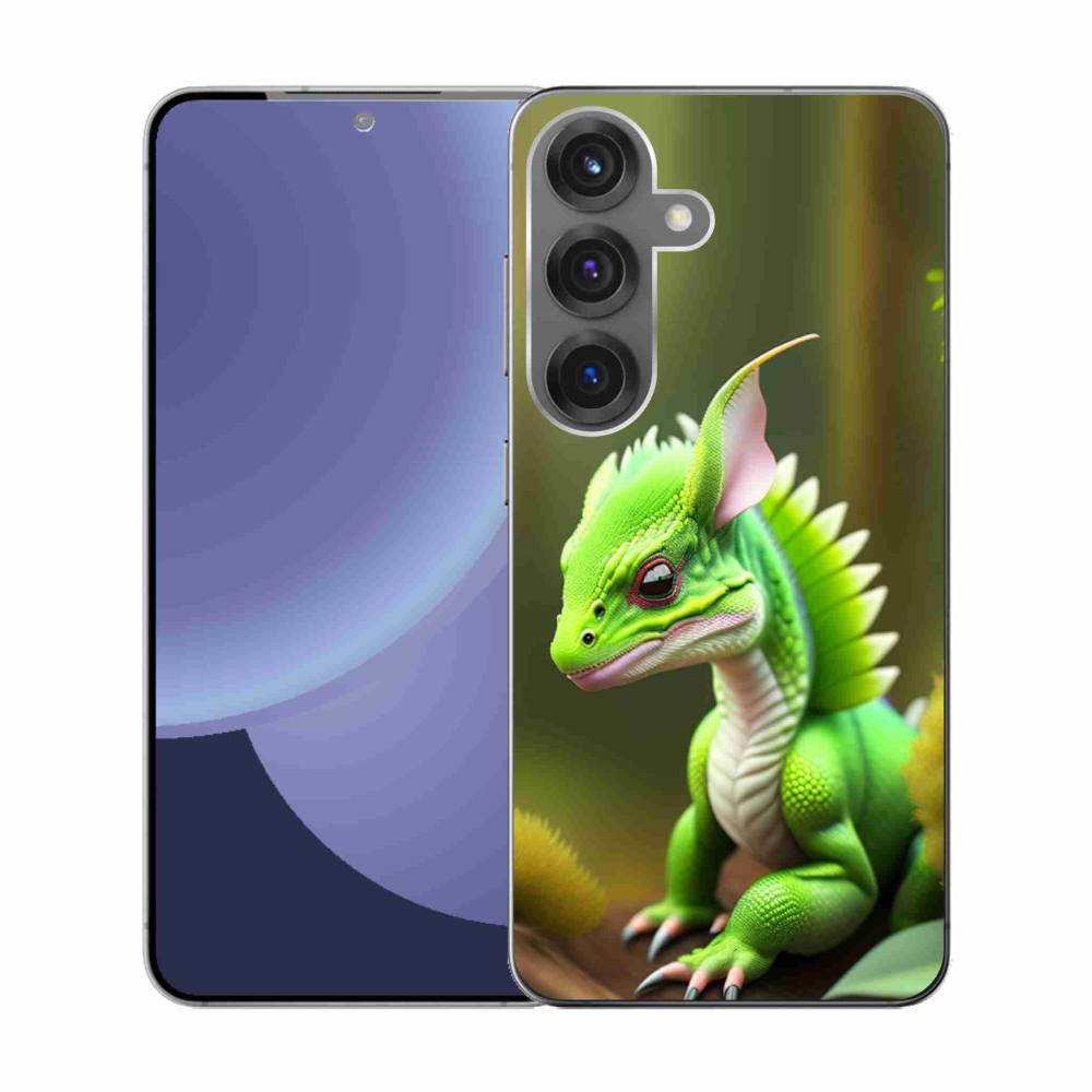 Zselés borítás mmCase Samsung Galaxy S25 készülékhez - zöld sárkány