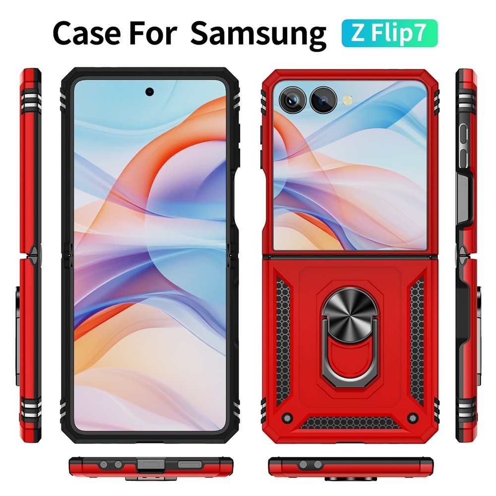 Gyűrűálló borítás Samsung Galaxy Z Flip7 5G készülékhez - piros