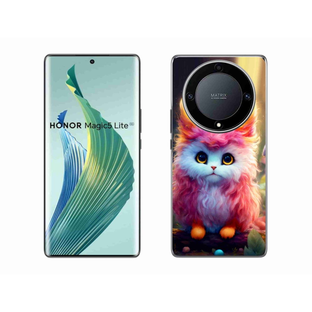 Gél borító mmCase a Honor Magic 5 Lite 5G számára - aranyos cica 5