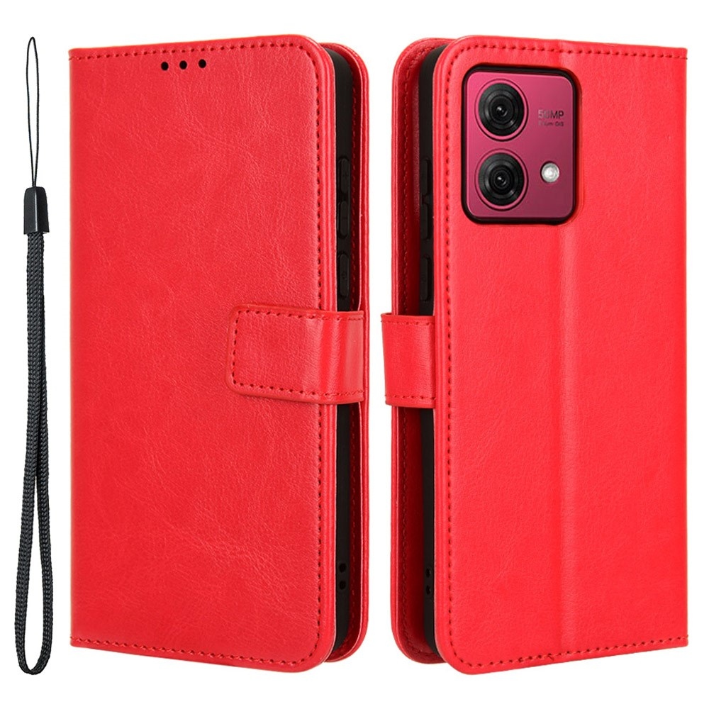 Őrült könyv tok a Motorola Moto G84 5G-hez - piros