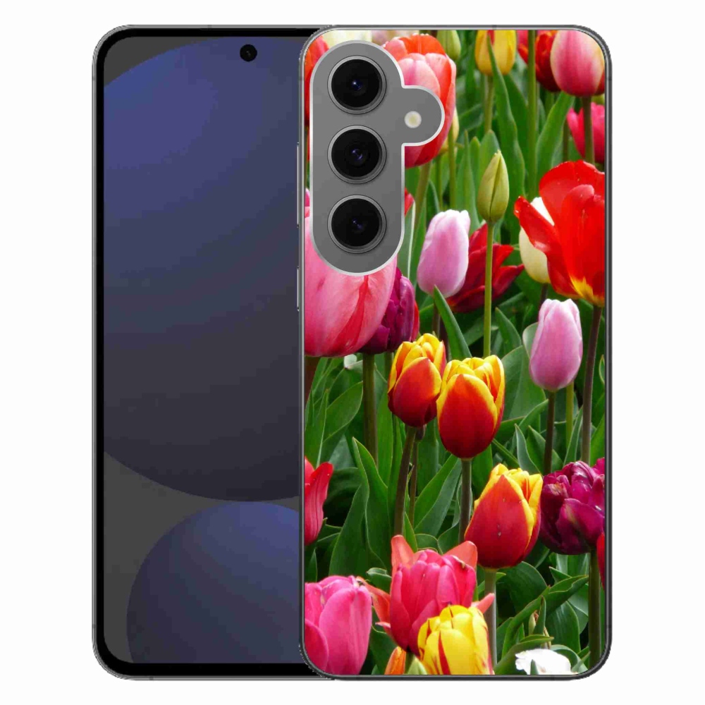 Zselés borítás mmCase Samsung Galaxy S24 FE készülékhez - tulipánok