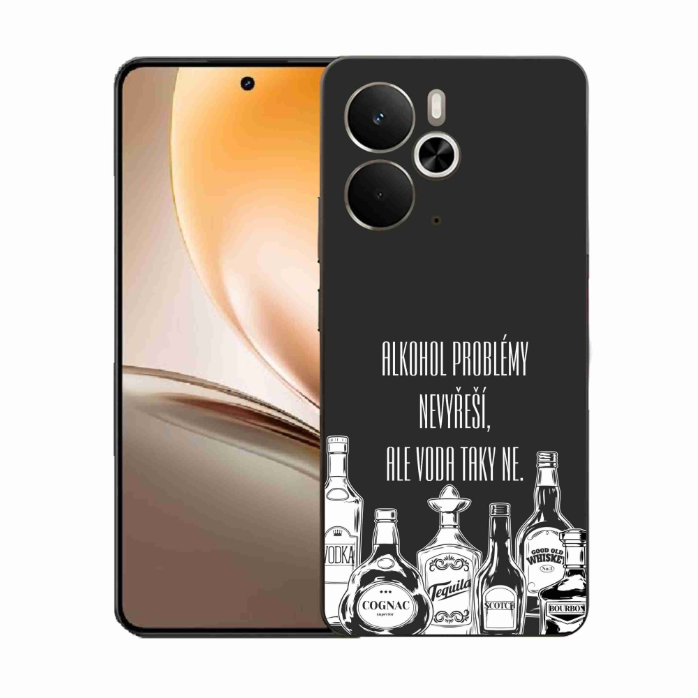 Gél borító mmCase a Realme 14 5G készülékhez - vicces szöveg fekete háttérrel