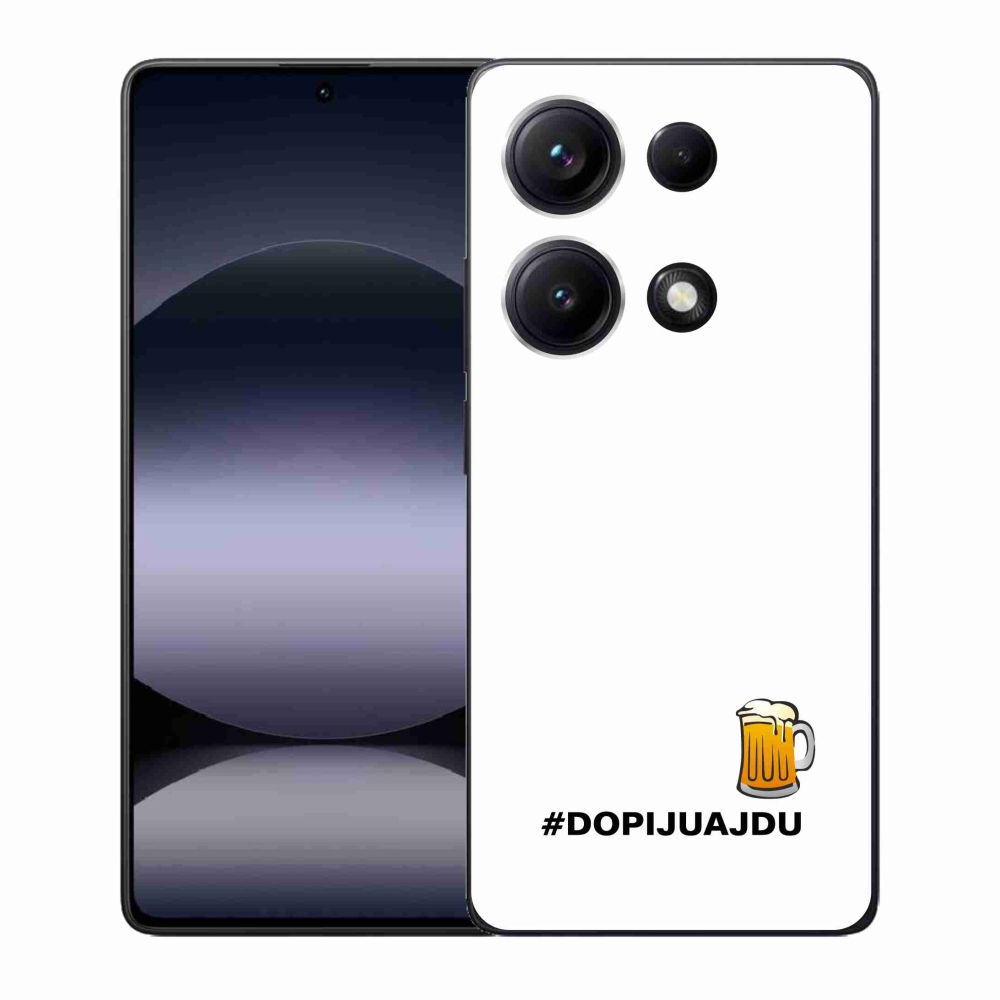Gél borító mmCase a Xiaomi Redmi Note 14S-hez - sör motívum 1 fehér háttérrel