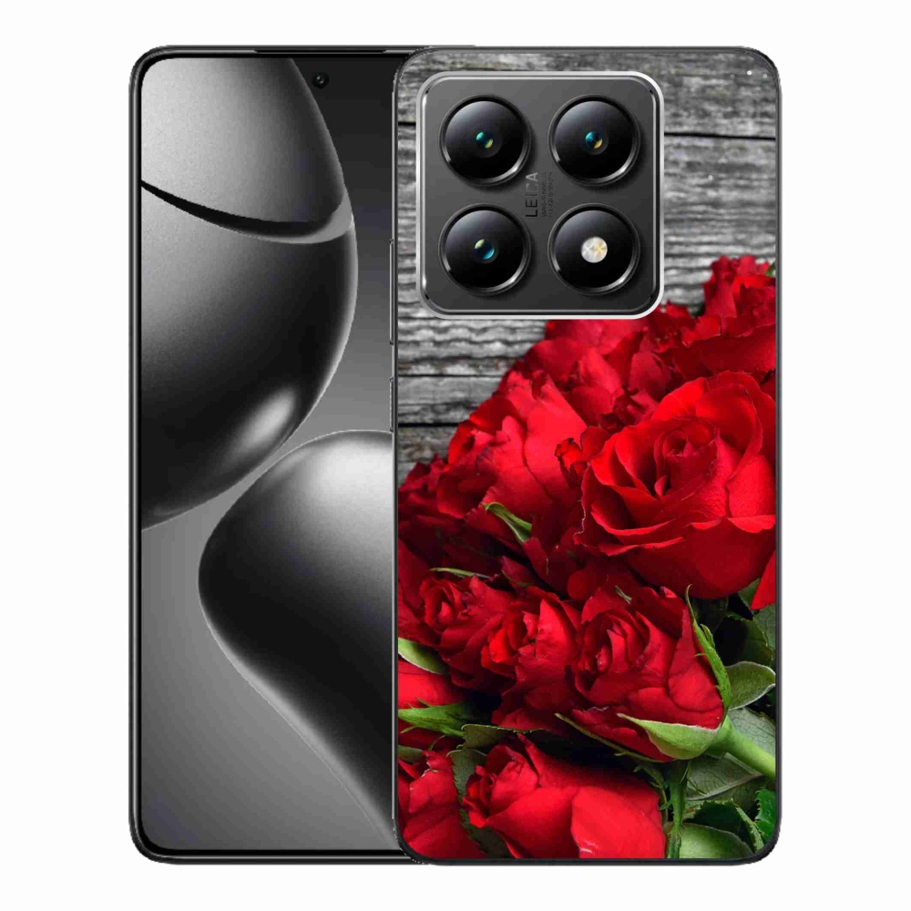 Gél borítás mmCase a Xiaomi 14T-hez - piros rózsa