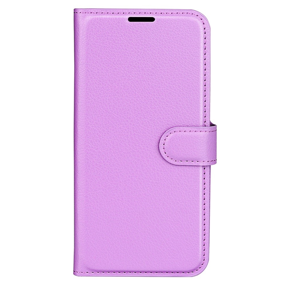 Litchi könyvtáska iPhone 15 készülékhez - lila