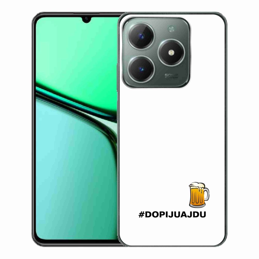 Gel Cover mmCase mmCase for Realme C61 - sör motívum 1 fehér háttér