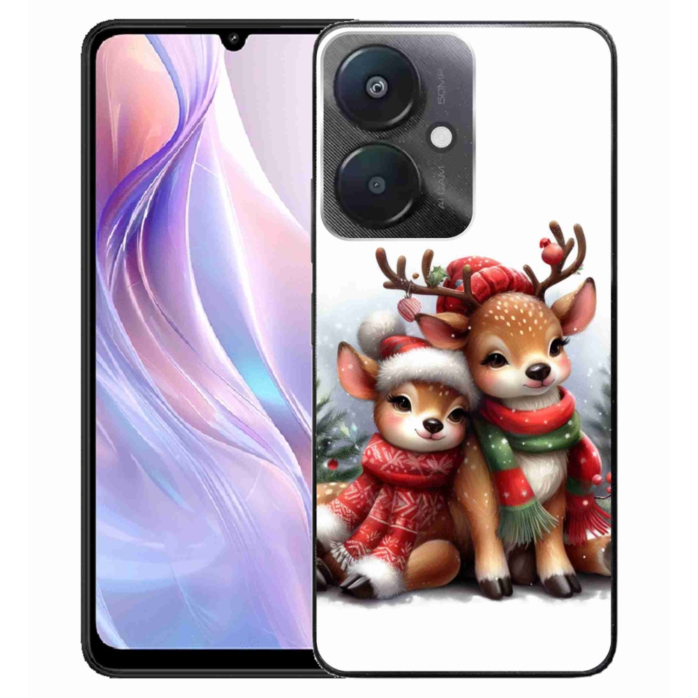 Gél borítás mmCase a Xiaomi Redmi 13C 5G számára - karácsonyi rénszarvas