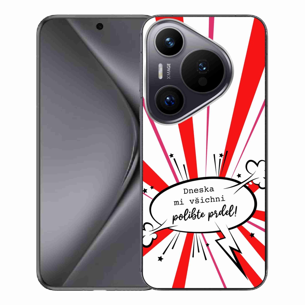 Gél borító mmCase a Huawei Pura 70 Pro készülékhez - vicces szöveg 15 fehér háttér