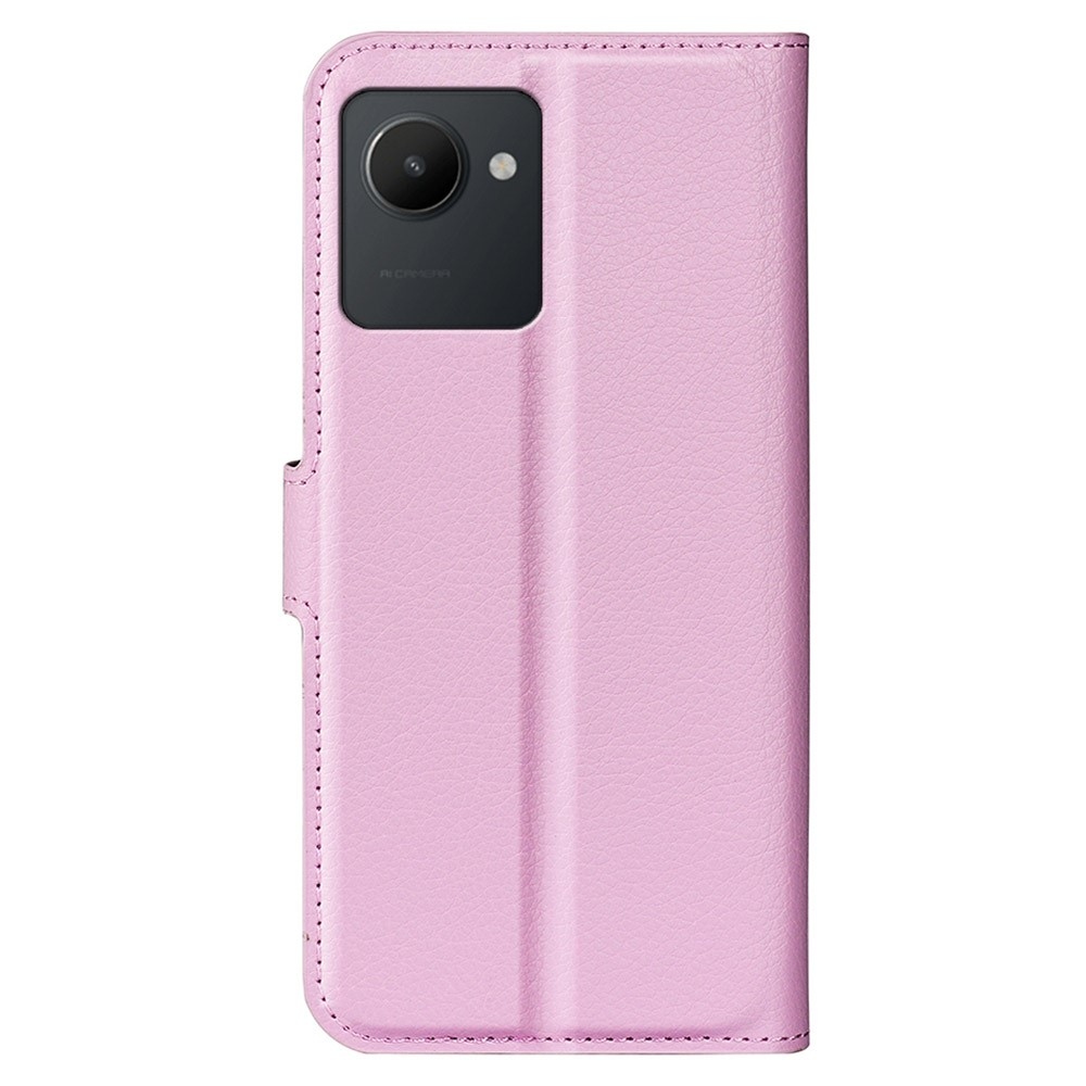 Litchi könyvtáska a Realme C30 készülékhez - rózsaszín
