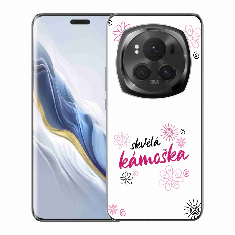 Gél borítás mmCase a Honor Magic 6 Pro 5G-n - nagyszerű haver fehér háttérrel