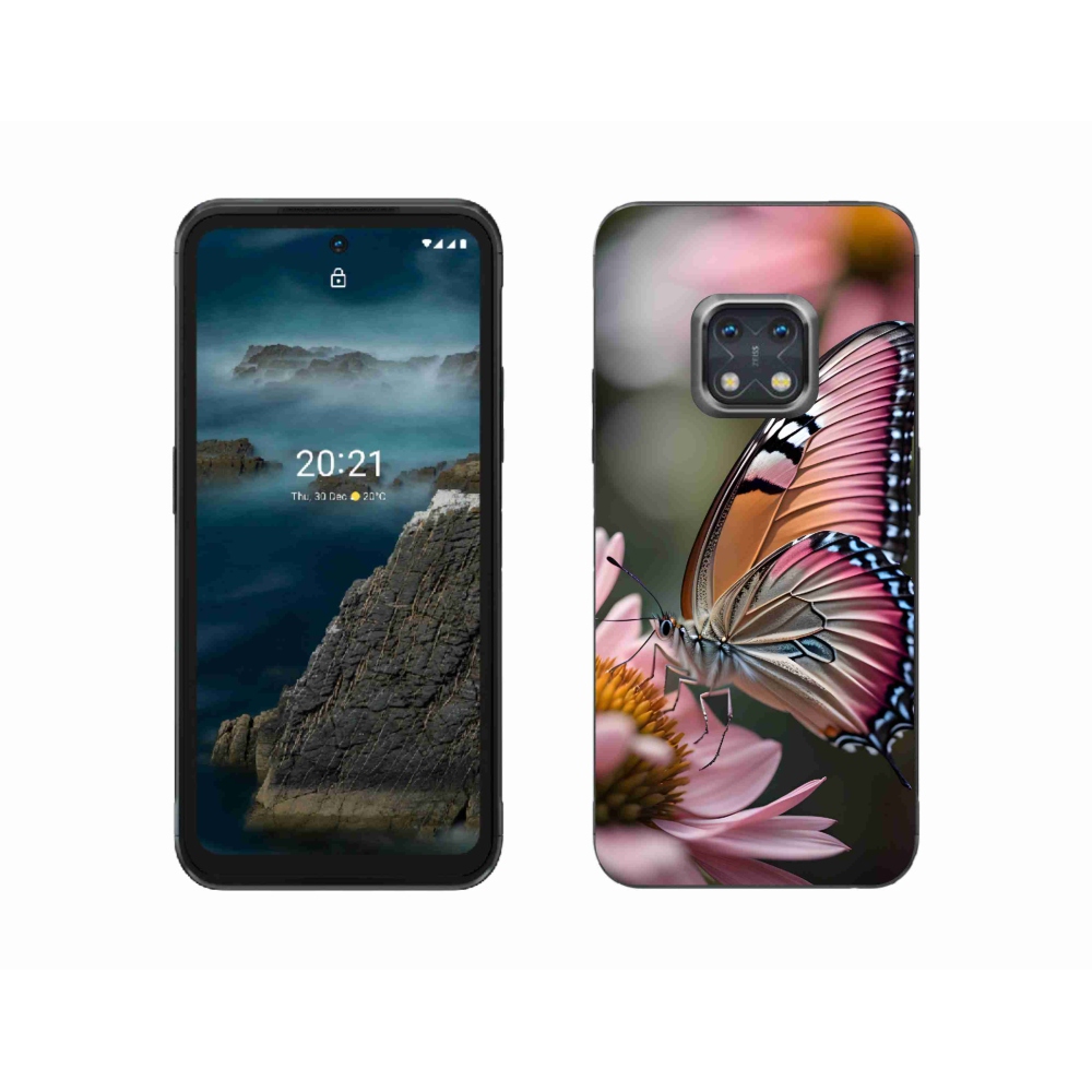 Zselés borítás mmCase a Nokia XR20 készülékhez - színes pillangó