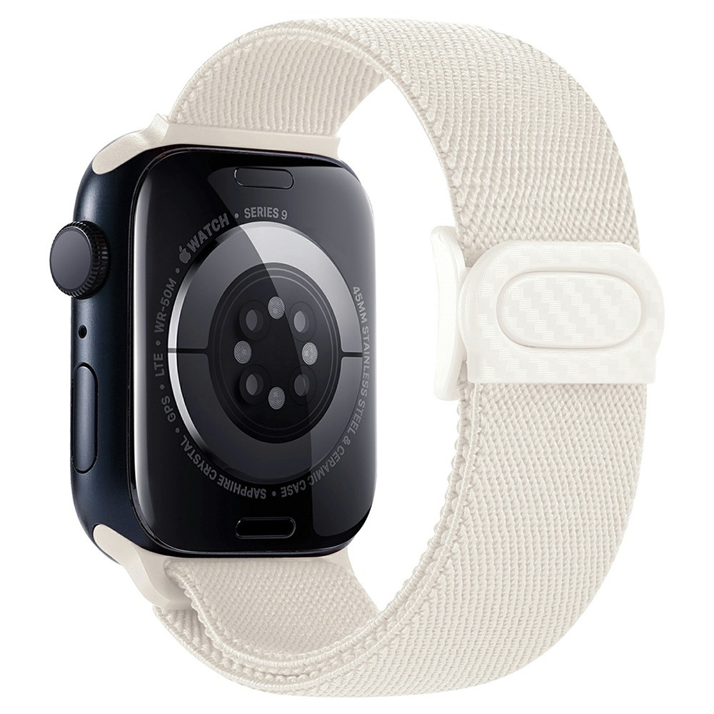 Fokozatos nejlon szíj Apple Watch Ultra/Ultra 2 49mm/SE/SE 2022/2023 44mm/9/8/7 45mm/6/5/4 44mm/3/2/1 42 mm-es Apple Watch Ultra/Ultra 2 órához - bézs színű