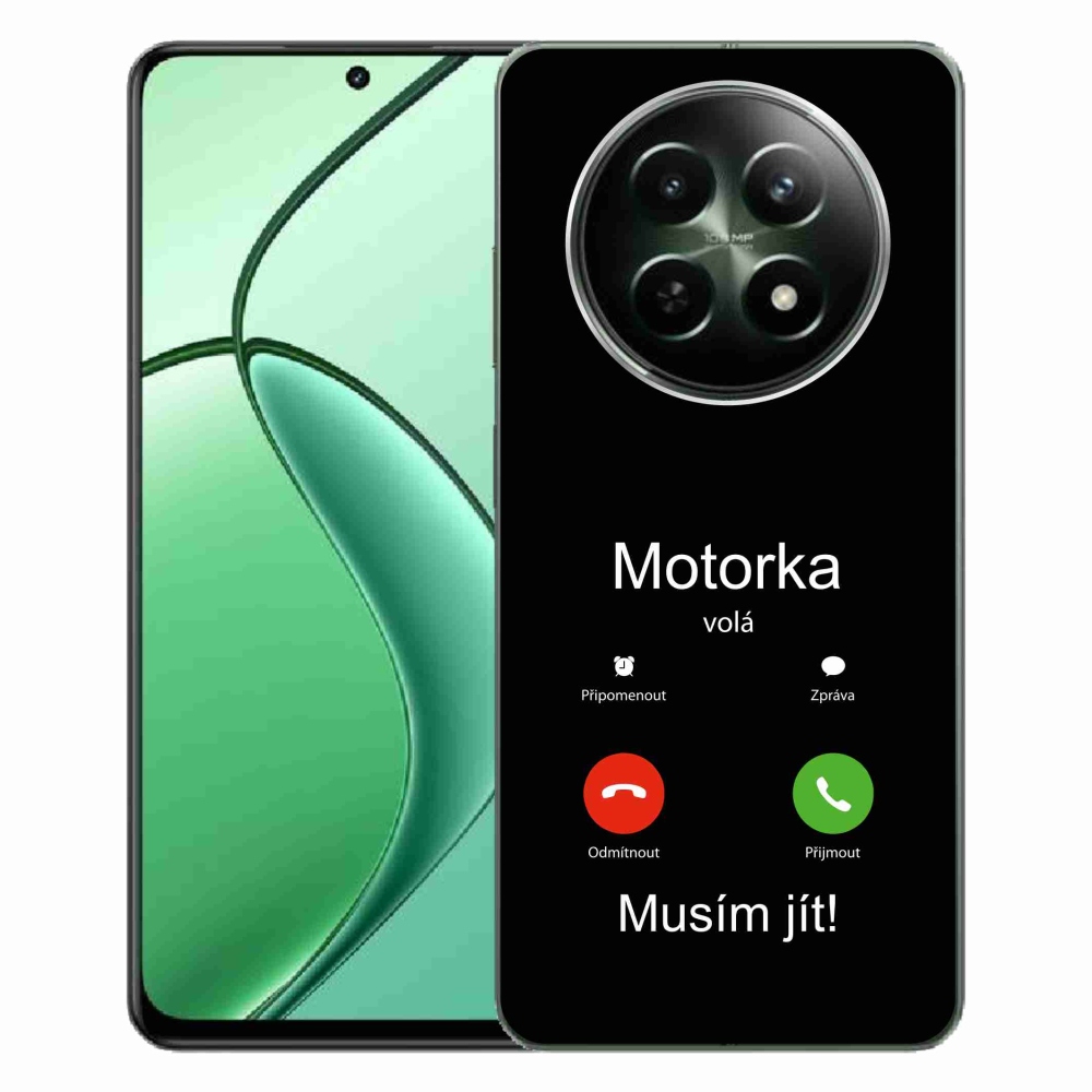 Gél borítás mmCase a Realme 12 5G/12x 5G készülékhez - motoros hívások fekete háttérrel