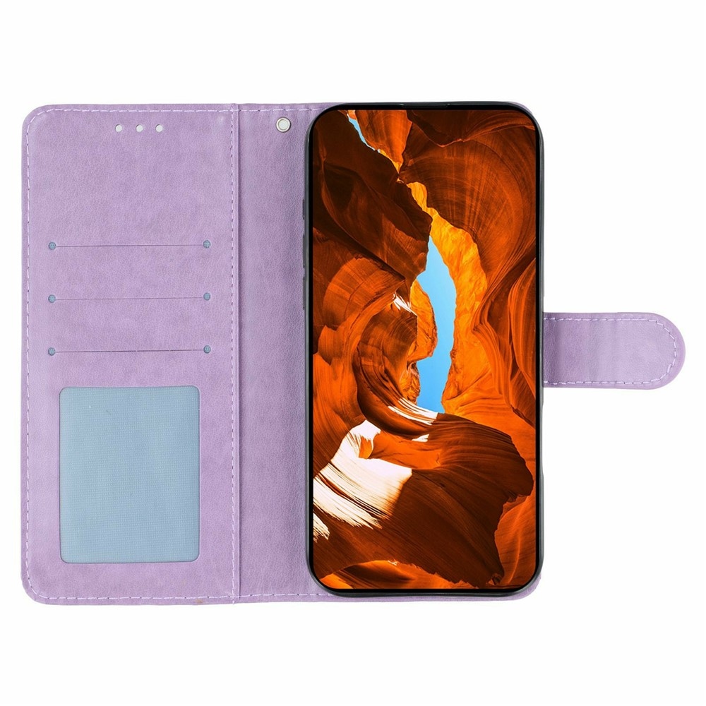 Rózsás könyv tok Xiaomi Redmi 15 5G - lila