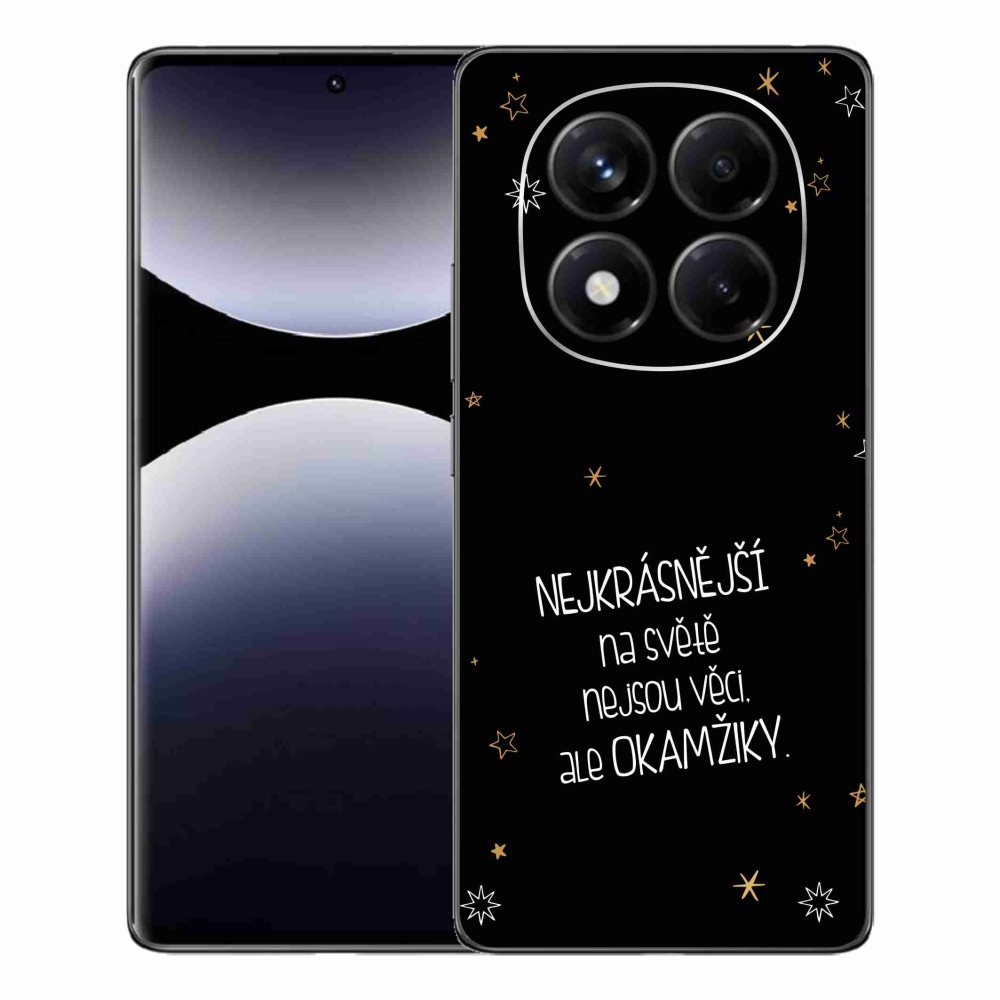 Gél borítás mmCase a Xiaomi Redmi Note 14 Pro számára - idézem 4 fekete háttér
