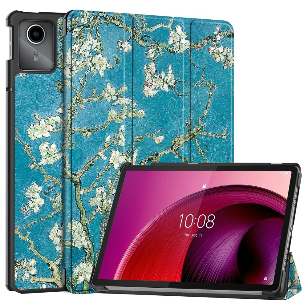 Nyomtatás intelligens záró tok Lenovo Tab M11/Tab K11 - fehér virágok