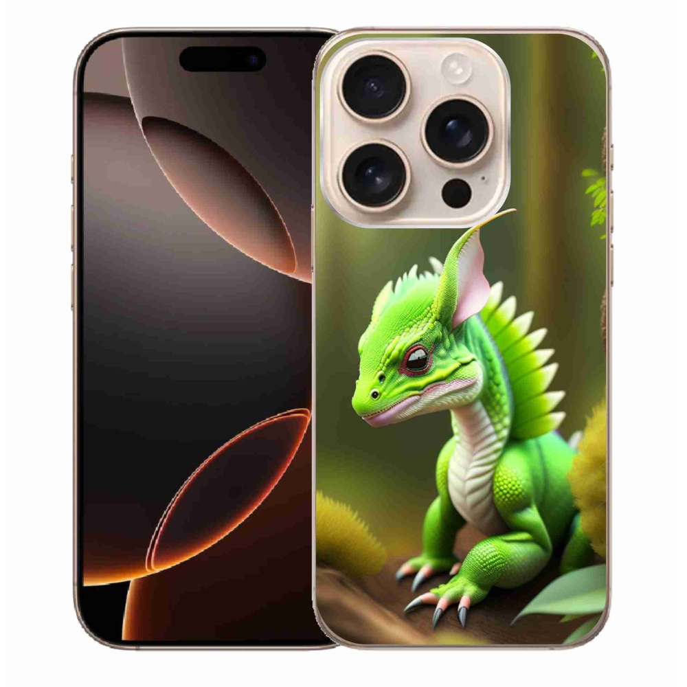 Zselés borítás mmCase iPhone 16 Pro Max készülékhez - zöld sárkány