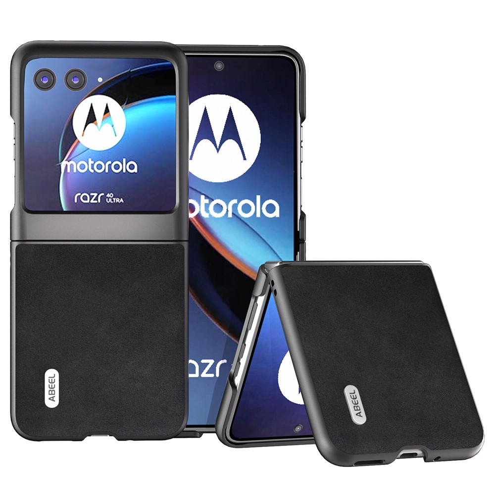 ABEEL műanyag tok kemény hátlappal a Motorola Razr 40 Ultra 5G készülékhez - fekete