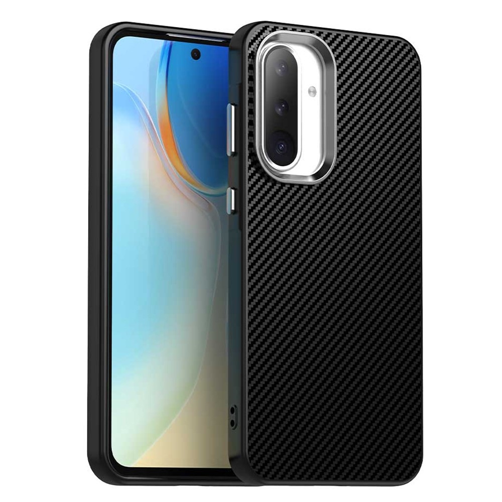 Szálas textúrájú tartós borítás Samsung Galaxy A36 5G készülékhez - fekete