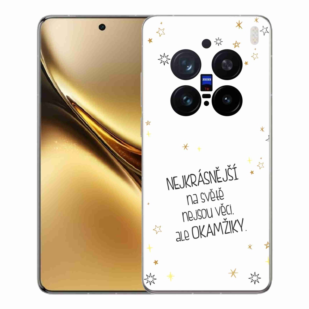 Zselés borítás mmCase a Vivo X200 Pro 5G készülékre - Idézet 4 fehér háttér