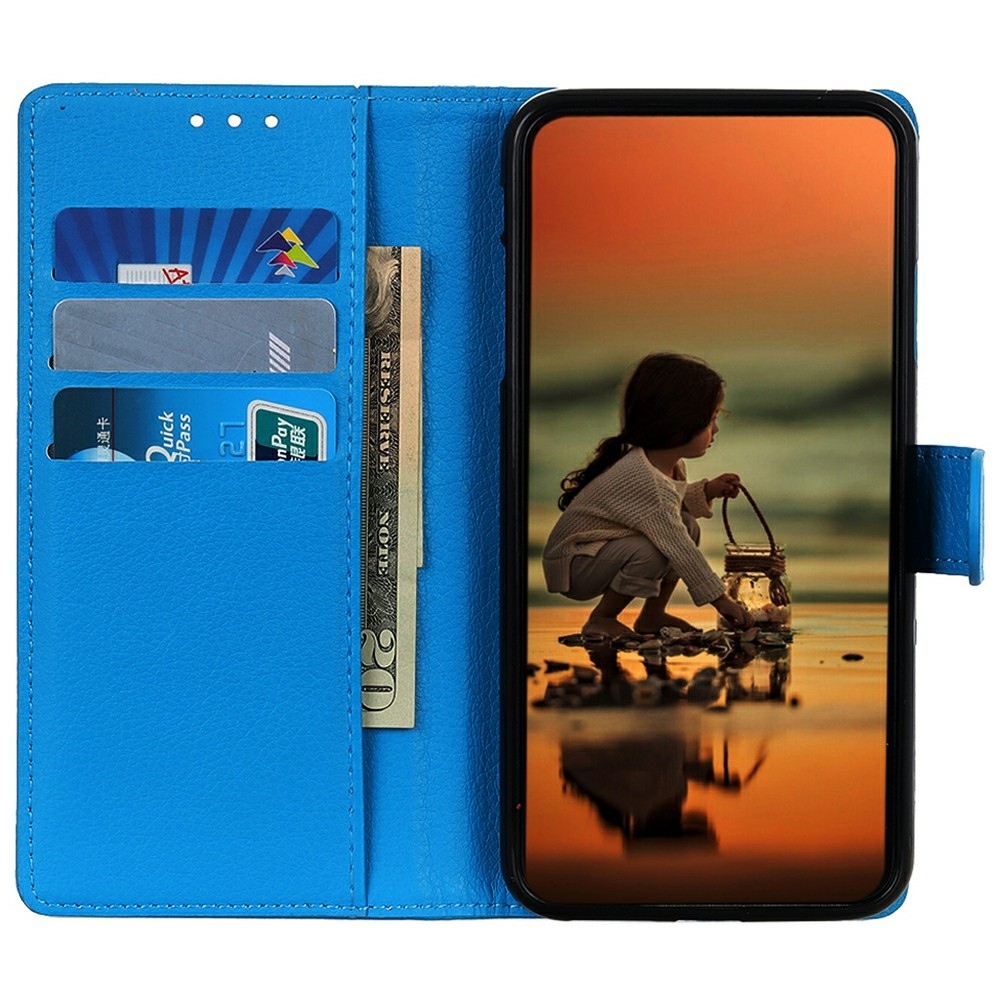 Litchie könyv tok Xiaomi Redmi 15C 4G/5G (173mm) - kék