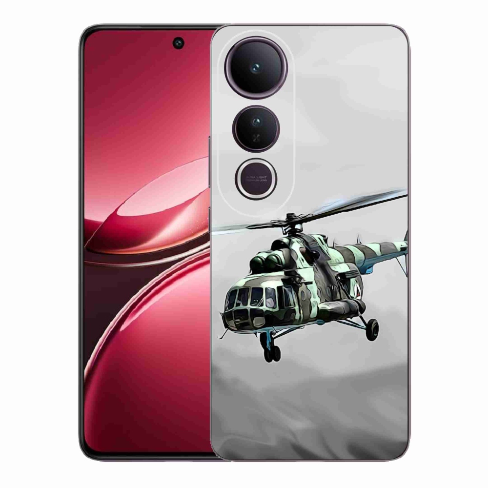 Gél borítás mmCase a Vivo V50 Lite 4G/5G számára - katonai helikopter
