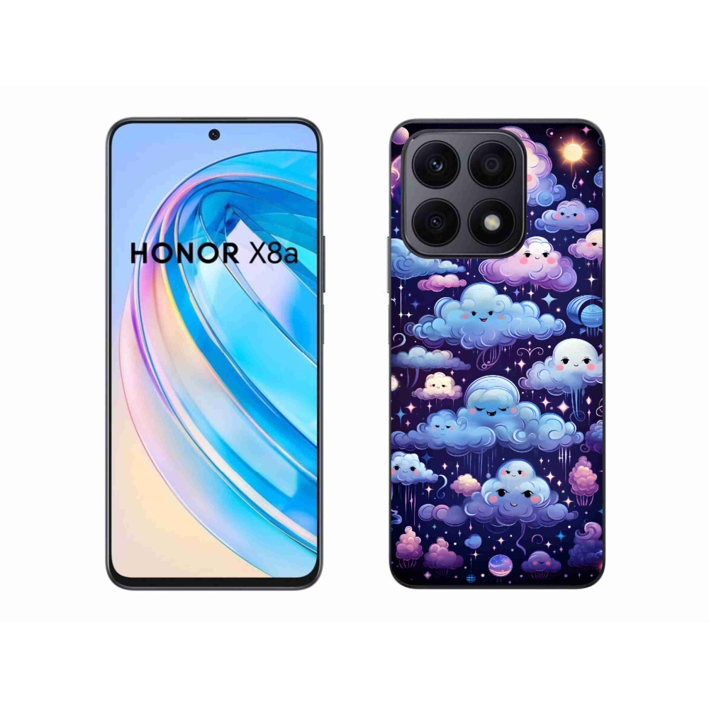 Zselés borítás mmCase a Honor X8a számára - felhők