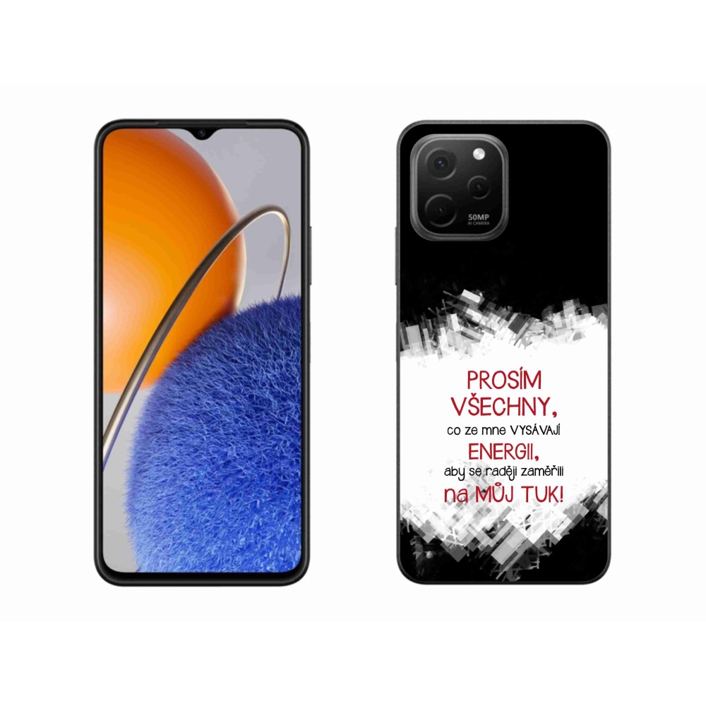 Gél borító mmCase a Huawei Nova Y61 készülékhez - vicces szöveg 1 piros