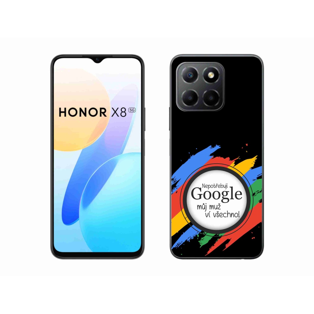 Gél borítás mmCase a Honor X8 5G/Honor 70 Lite 5G számára - az ember mindent tud fekete háttérrel