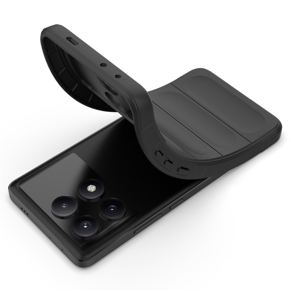 Rugg tartós gél tok a Xiaomi Poco X6 Pro 5G számára - fekete