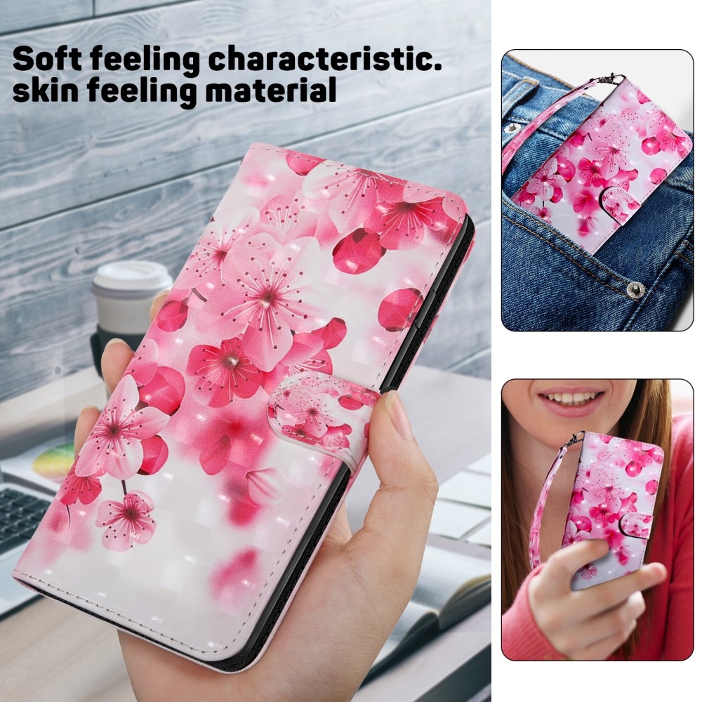 Spot book tok Samsung Galaxy S24 FE készülékhez - rózsaszín virágok