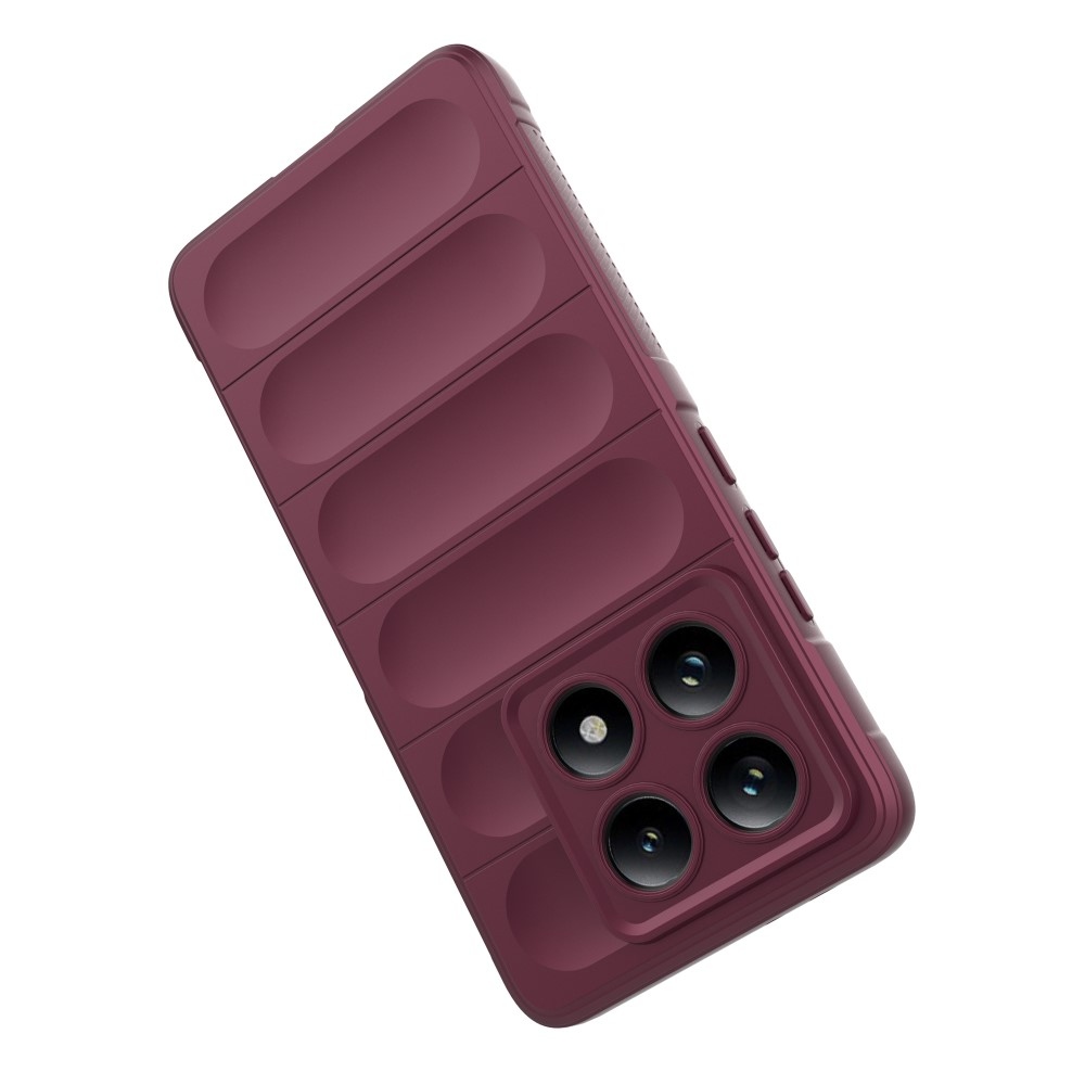 Rugg tartós zselés tok Xiaomi Redmi Note 14 Pro 5G/Poco X7 5G - bordó színben