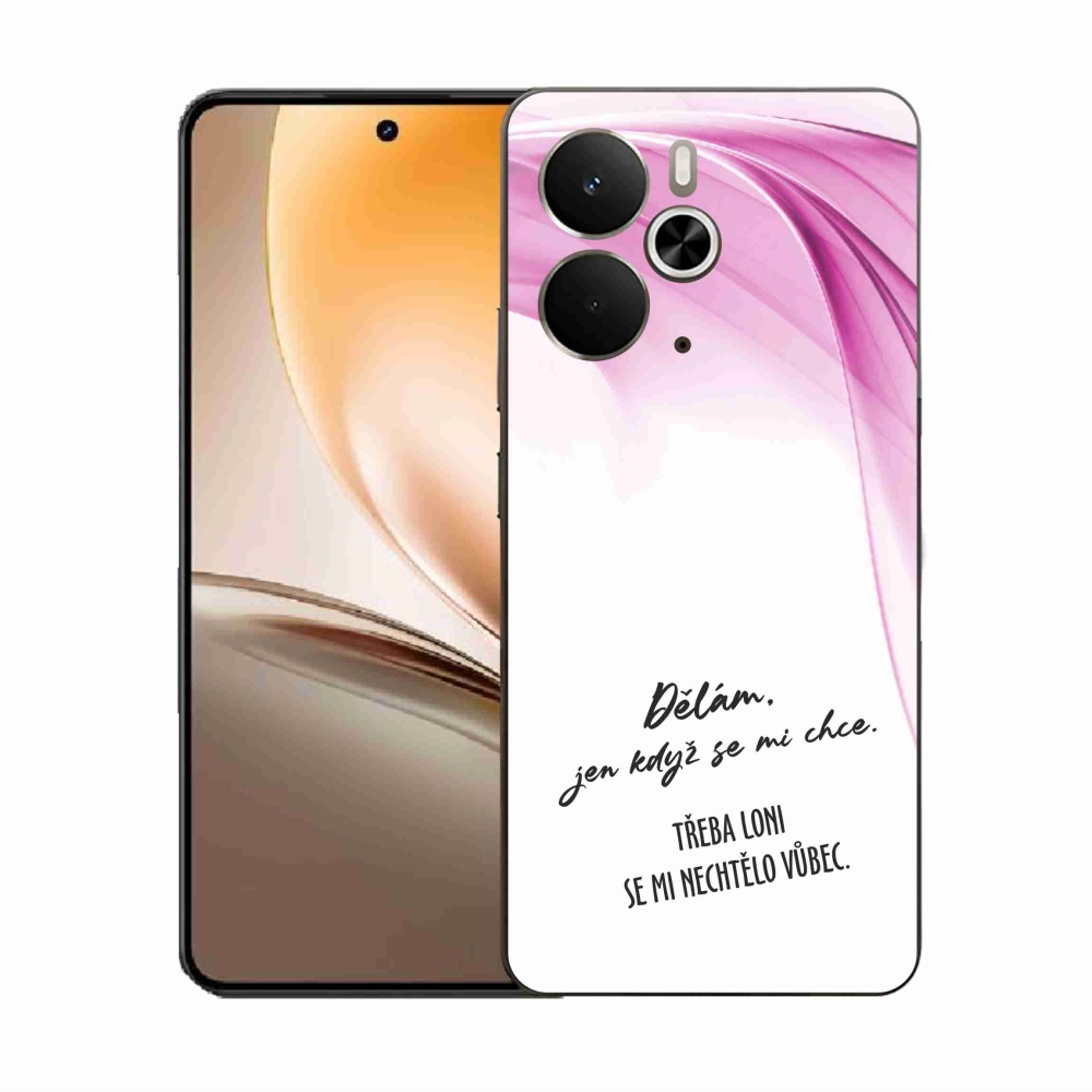 Gél borító mmCase a Realme 14 5G készülékhez - vicces szöveg 12 fehér háttér