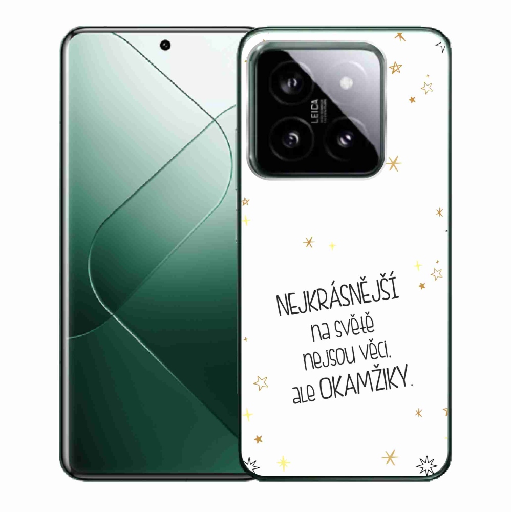 Gél borító mmCase a Xiaomi 14 - idézem 4 fehér háttérrel