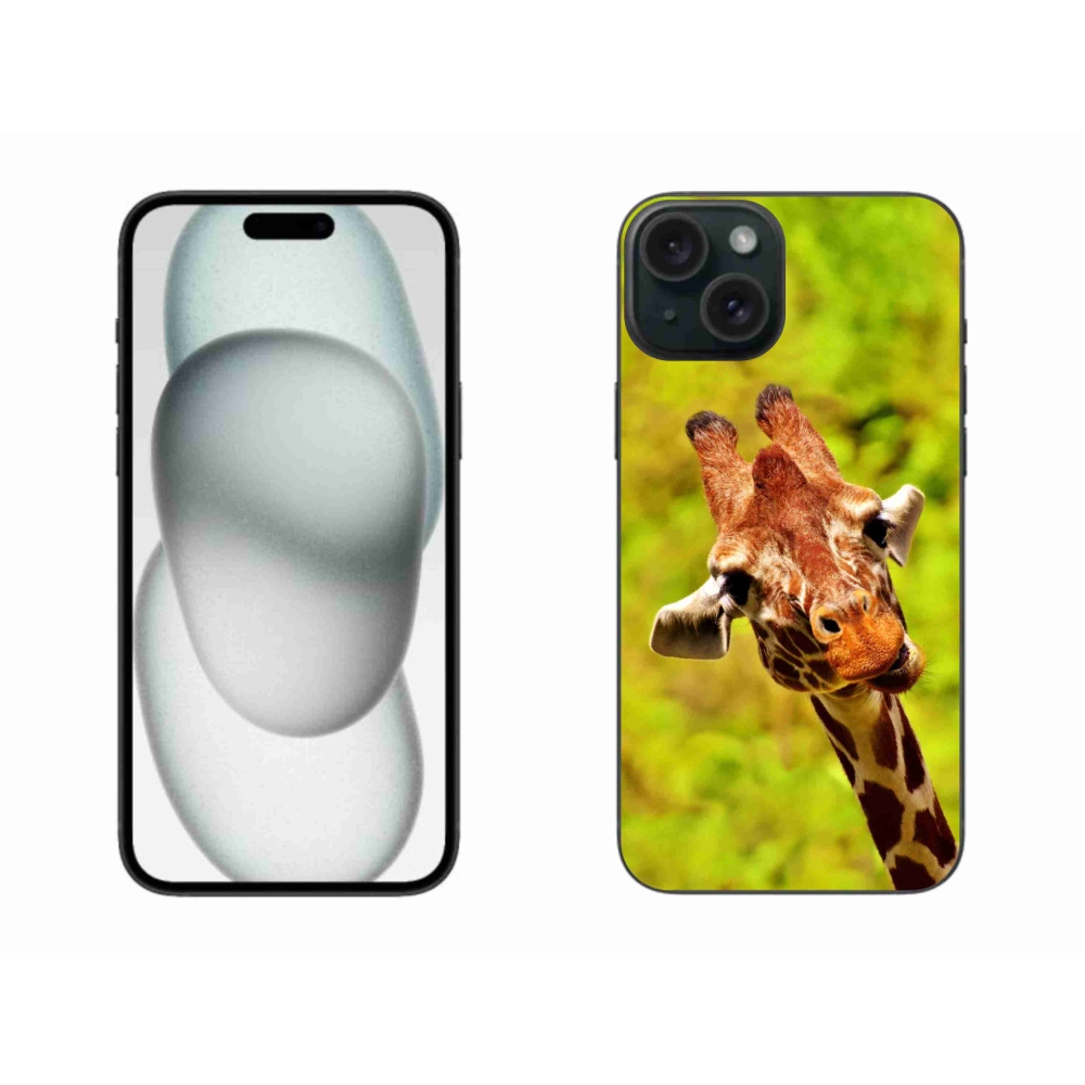 Zselés borítás mmCase iPhone 15 Plus készülékhez - zsiráf
