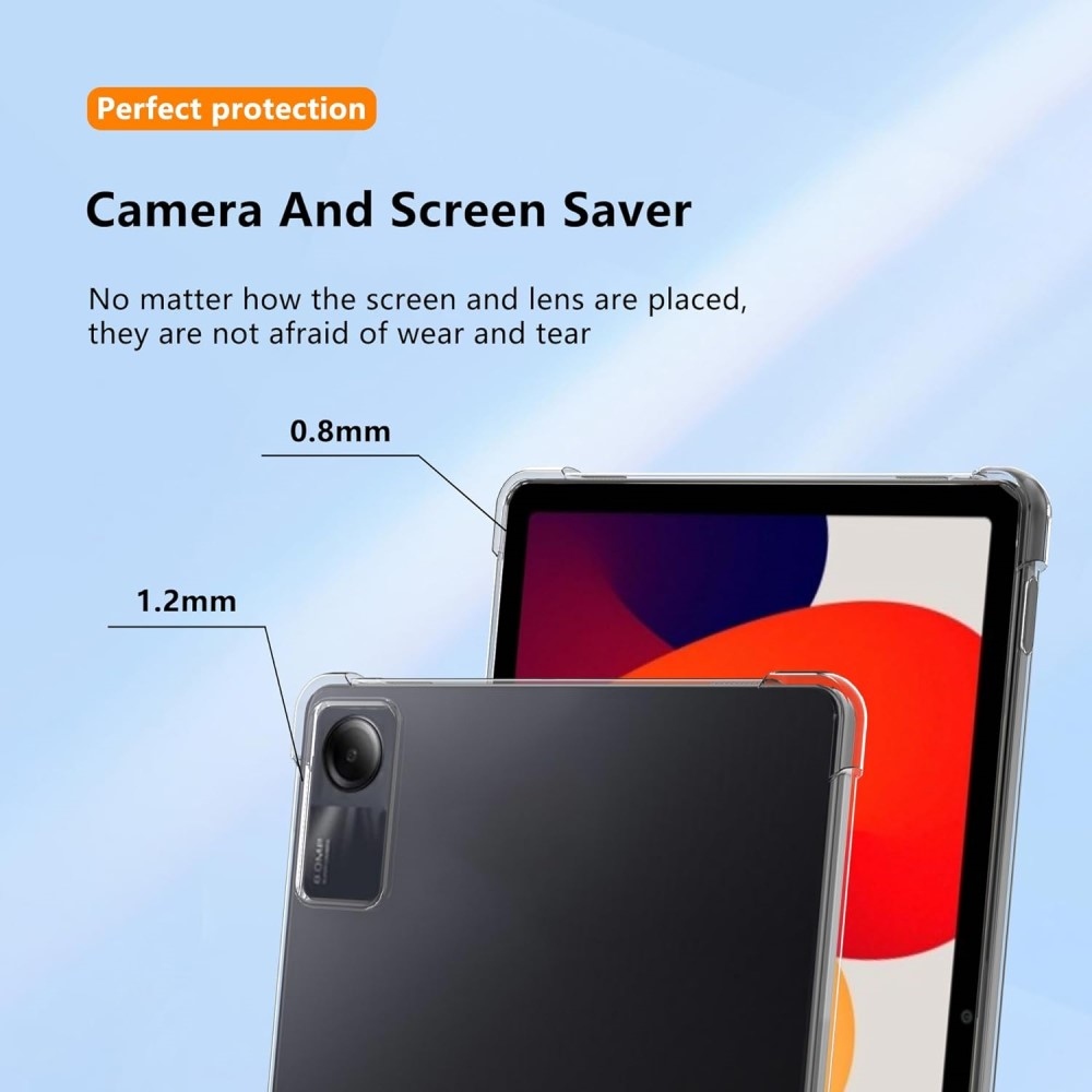 Átlátszó zselés tok megerősített sarkokkal Xiaomi Redmi Pad SE-hez - átlátszó