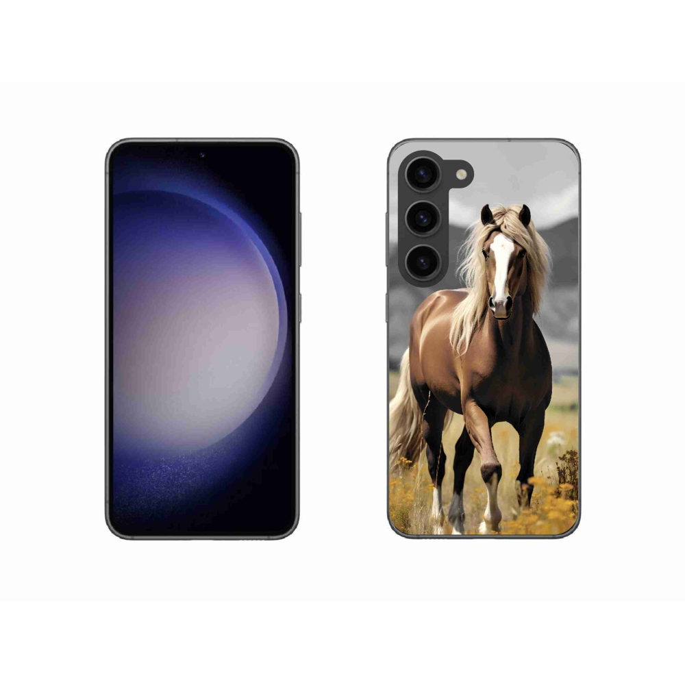 Gél védőhuzat mmCase Samsung Galaxy S23 5G - barna ló 1