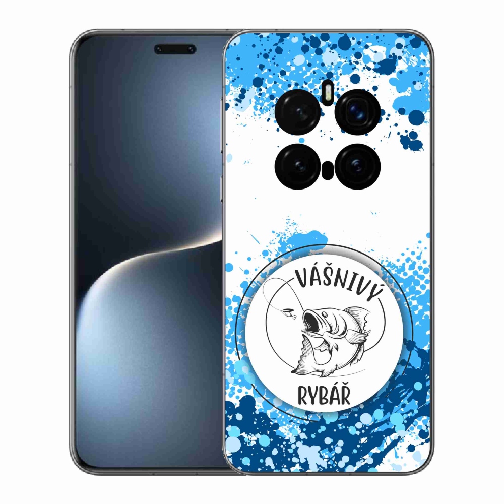 Gél borító mmCase a Honor Magic 7 Pro 5G számára - szenvedélyes halász fehér háttérrel