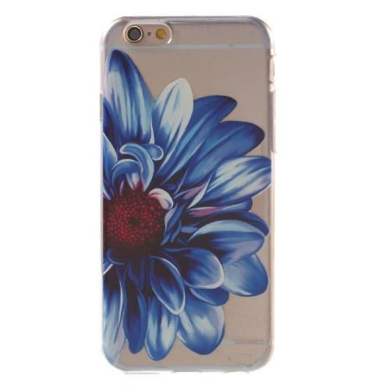 Géles tok iPhone 6 és iPhone 6s készülékhez - kék virág