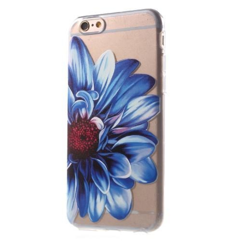 Géles tok iPhone 6 és iPhone 6s készülékhez - kék virág