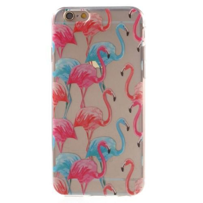 Géles tok iPhone 6 és iPhone 6s készülékhez - flamingók