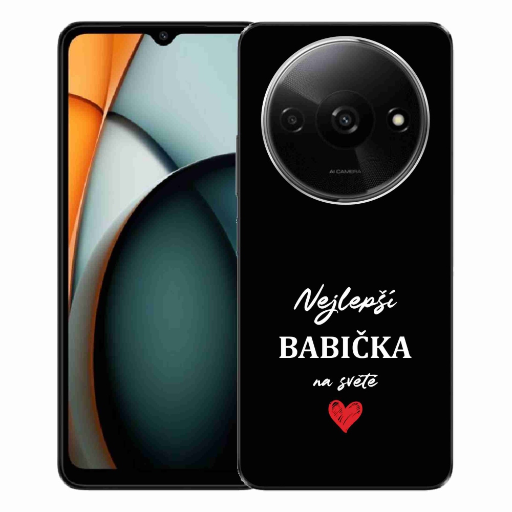 Gél borító mmCase a Xiaomi Redmi A3-on - a legjobb nagymama 1 fekete háttérrel