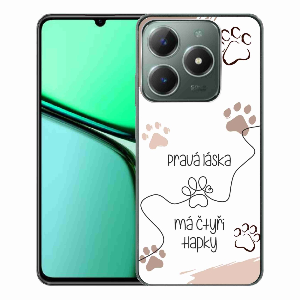 Zselés borító mmCase a Realme C61 készülékhez - kutya motívum 1 fehér háttér