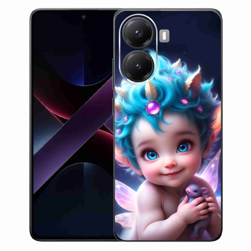 Gél borítás mmCase a Xiaomi Poco X7 Pro 5G számára - baba pillangószárnyakkal