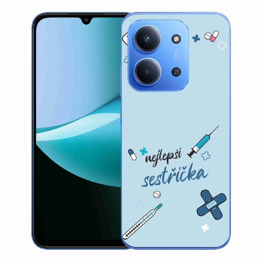 Gél borító mmCase a Xiaomi Redmi 15C 4G/5G (173mm) - legjobb kishúg kék háttérrel