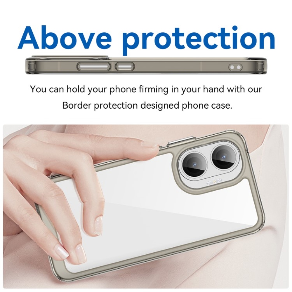 Gél tok fix hátlappal a Xiaomi Poco F7 5G készülékhez - szürke
